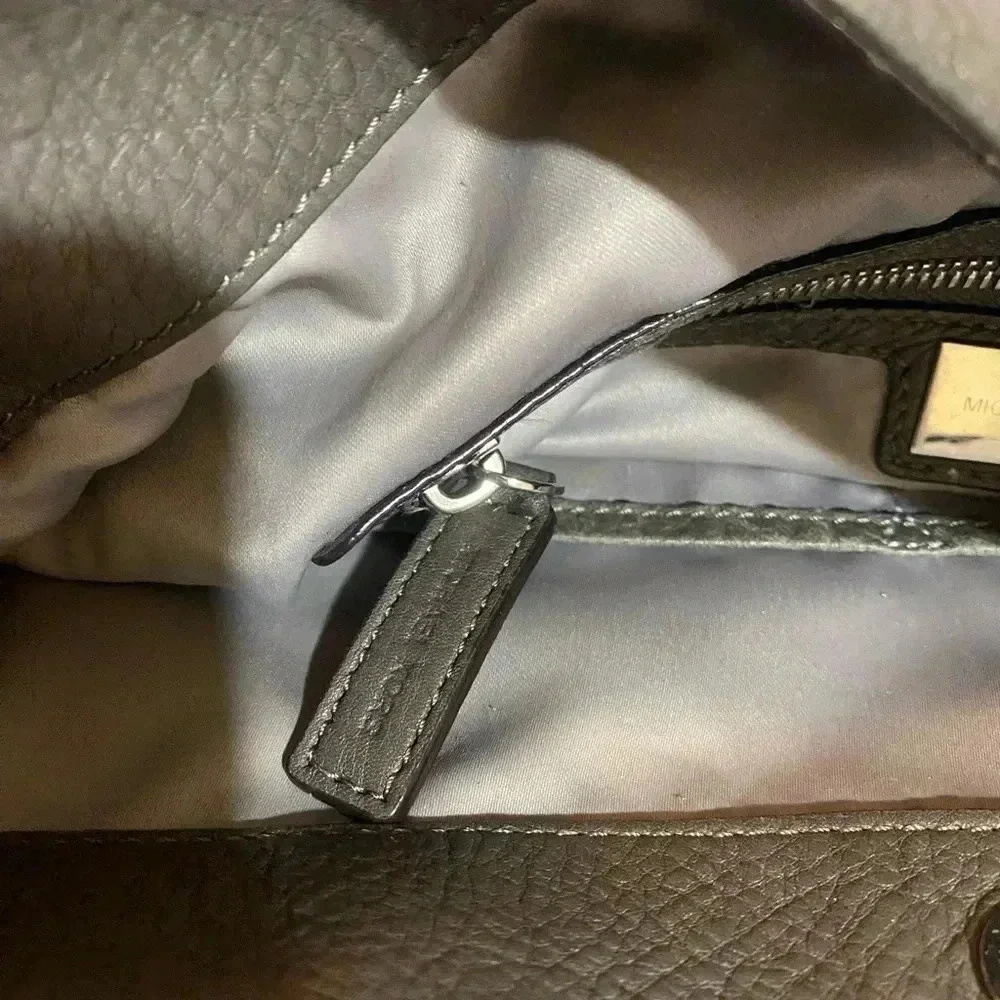 Michael kors grey distressed leather hobo/ shoulder handbag